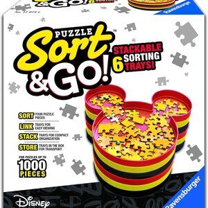 New sealed Ravensburger-Mickey Mouse Sort & Go Puzzle Stacking Sorting Trays